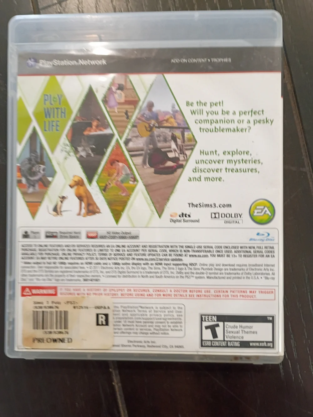 The Sims 3 Pets (PS3) - - White Cover